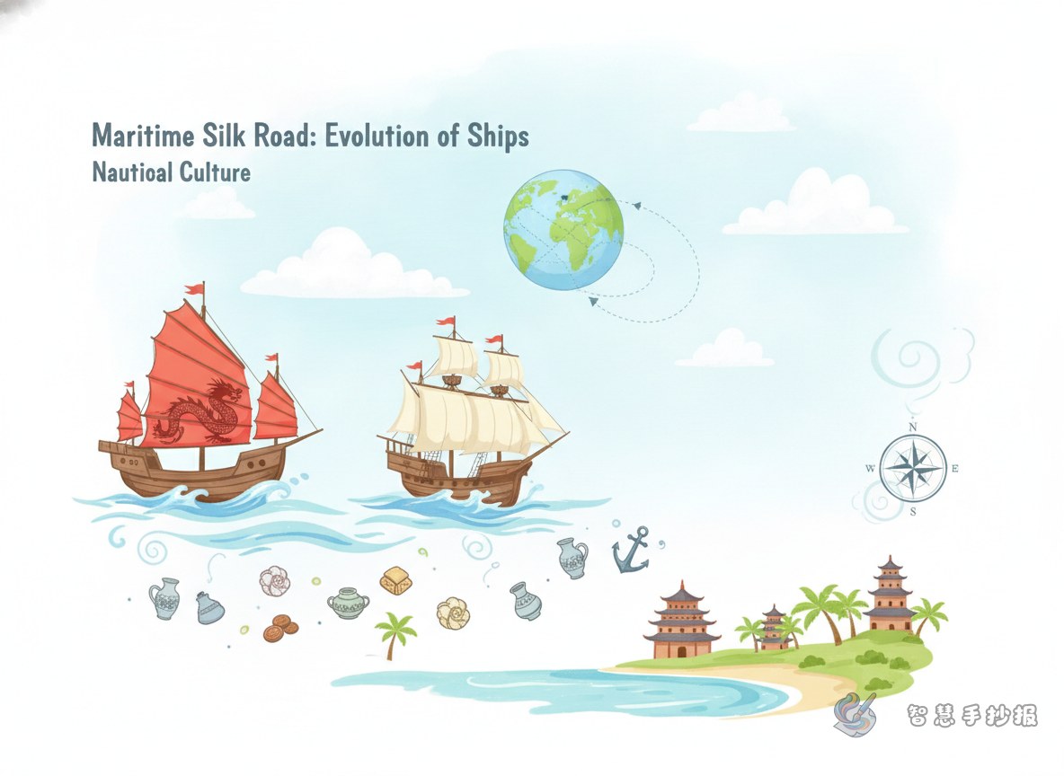 How to Make a More Lively Handwritten Newspaper on the Evolution of Ships on the Maritime Silk Road - Poster topic cover image