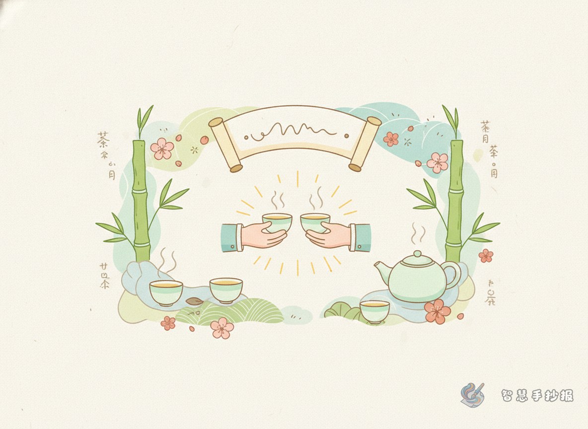 茶文化礼仪与品德手抄报怎么围绕&ldquo;以茶待人&rdquo;来写 - Poster topic cover image
