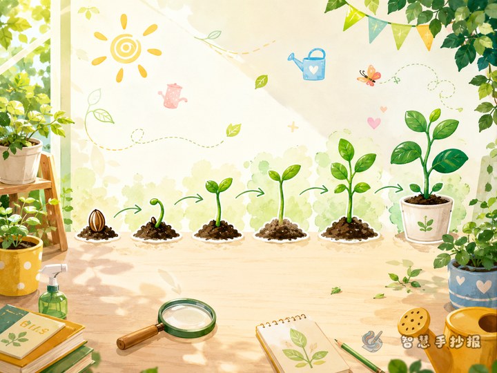 How can a campus plant corner growth record poster show continuous changes clearly? - Related topic thumbnail
