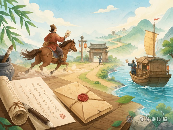 一封古代书信是怎么送到远方的手抄报 - 相关内容封面