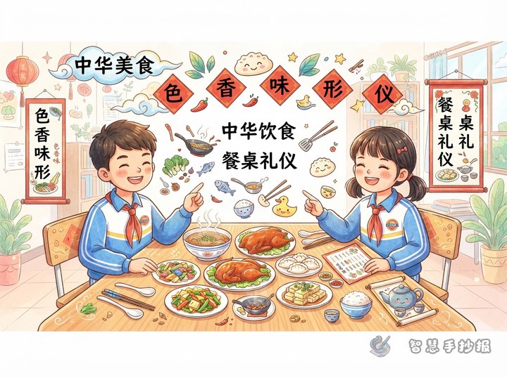 中国菜讲究色香味形吗？手抄报内容和版面怎么安排 - 相关内容封面