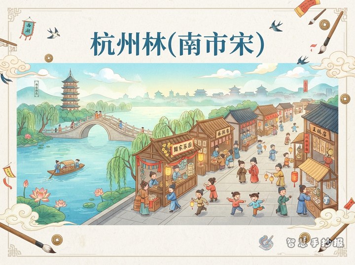How to Show West Lake and City Life in a Southern Song Lin'an Handwritten Newspaper - Related topic thumbnail
