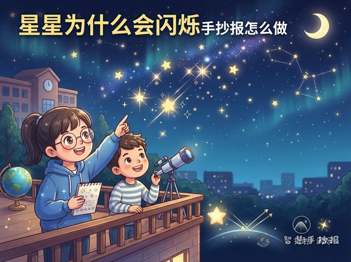 星星为什么会闪烁手抄报怎么做 - 相关内容封面