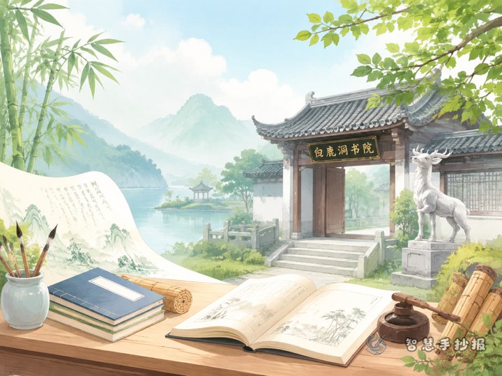 白鹿洞书院求学精神手抄报怎么做 - 中国古代书院与求学精神手抄报系列作品预览