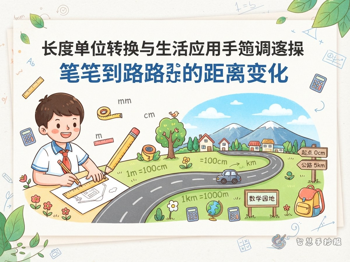 How to Make a Length-Unit Conversion Poster: From Pencil to Road - Poster topic cover image