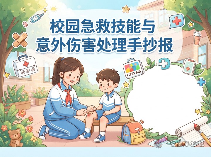 在学校擦伤出血怎么办手抄报内容怎么写 - 相关内容封面