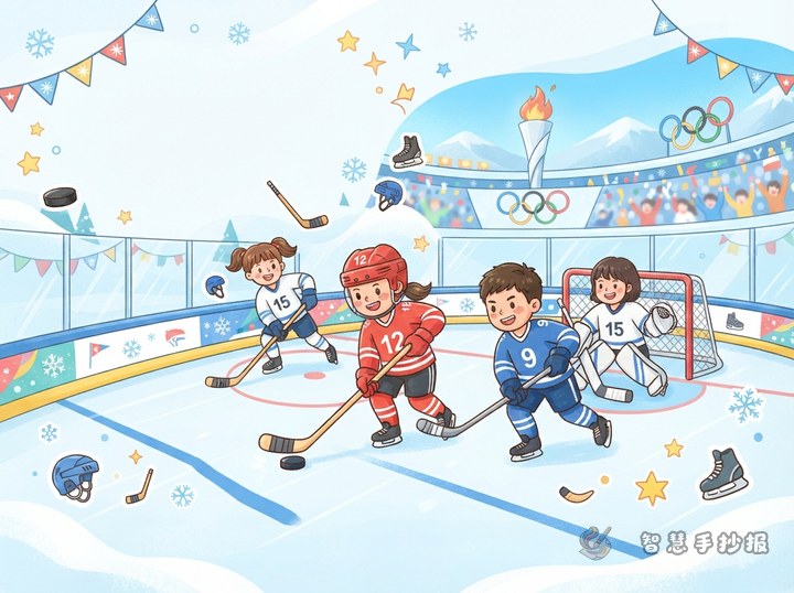 How to Make a Winter Olympics Ice Hockey Handwritten Newspaper: Facts and Layout Ideas - Preview of Winter Sports and Olympic Knowledge Handwritten Newspaper series