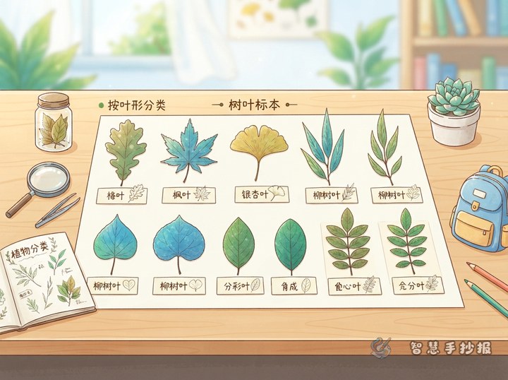 How to Make a Plant Classification Poster with Leaf Shapes - Sketch Topic Cover