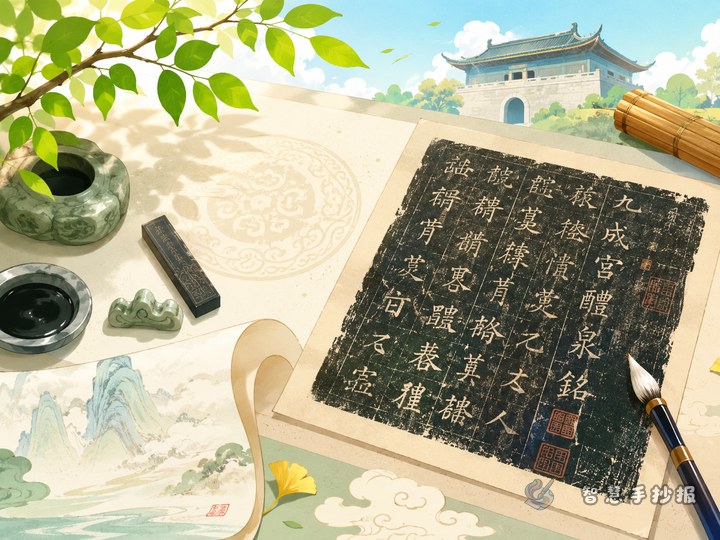 欧阳询《九成宫醴泉铭》手抄报内容怎么写更好看 - 相关内容封面
