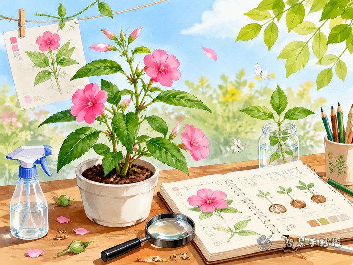 How to Make a Balsam Planting Record Poster Feel Like Real Observation - Sketch Topic Cover