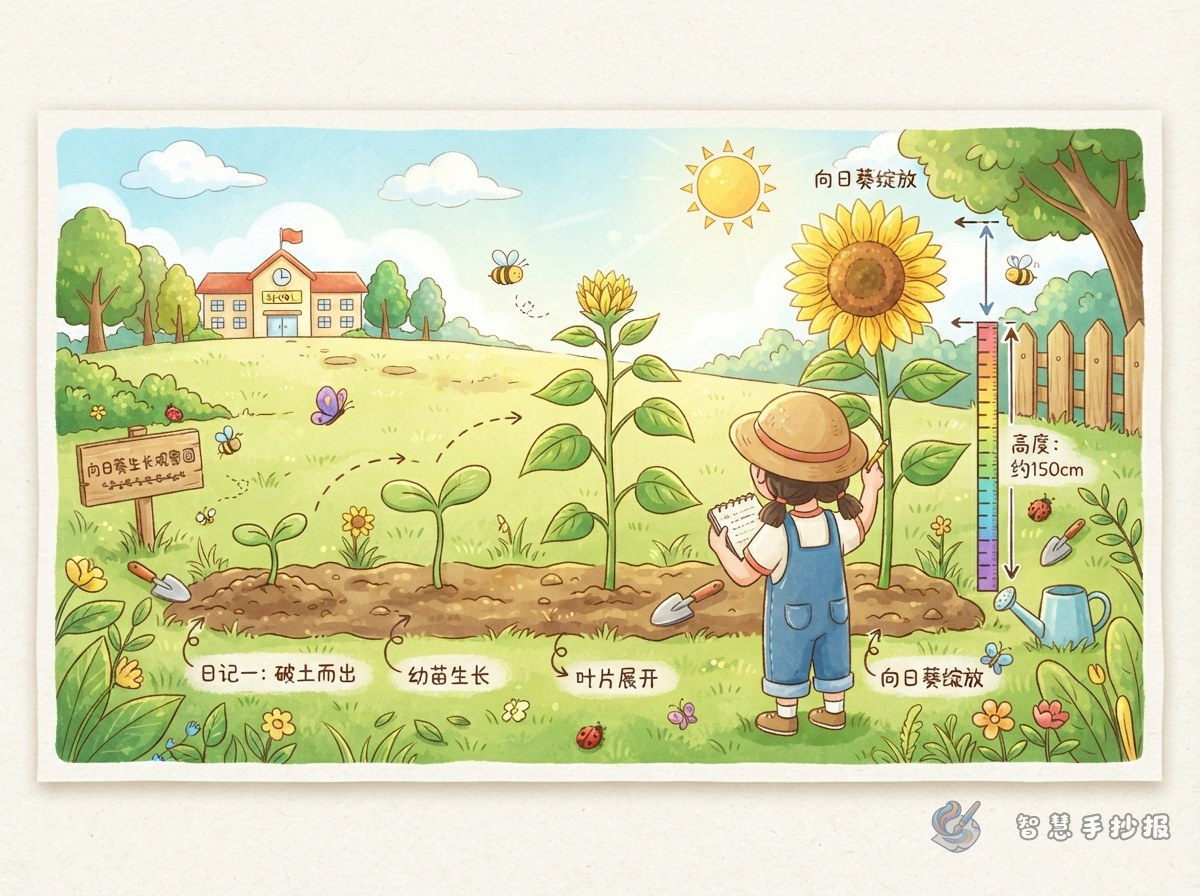 How to Record Sunflower Growth in a Planting and Labor Observation Poster - Poster topic cover image