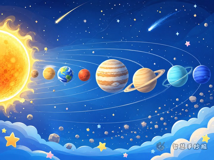 太阳系八大行星手抄报内容怎么写 - 手抄报专题封面