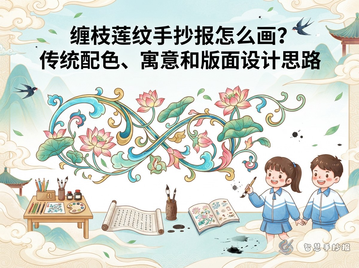 How to Make a Lotus Scroll Pattern Handwritten Newspaper: Colors, Meanings, and Layout Ideas - Poster topic cover image
