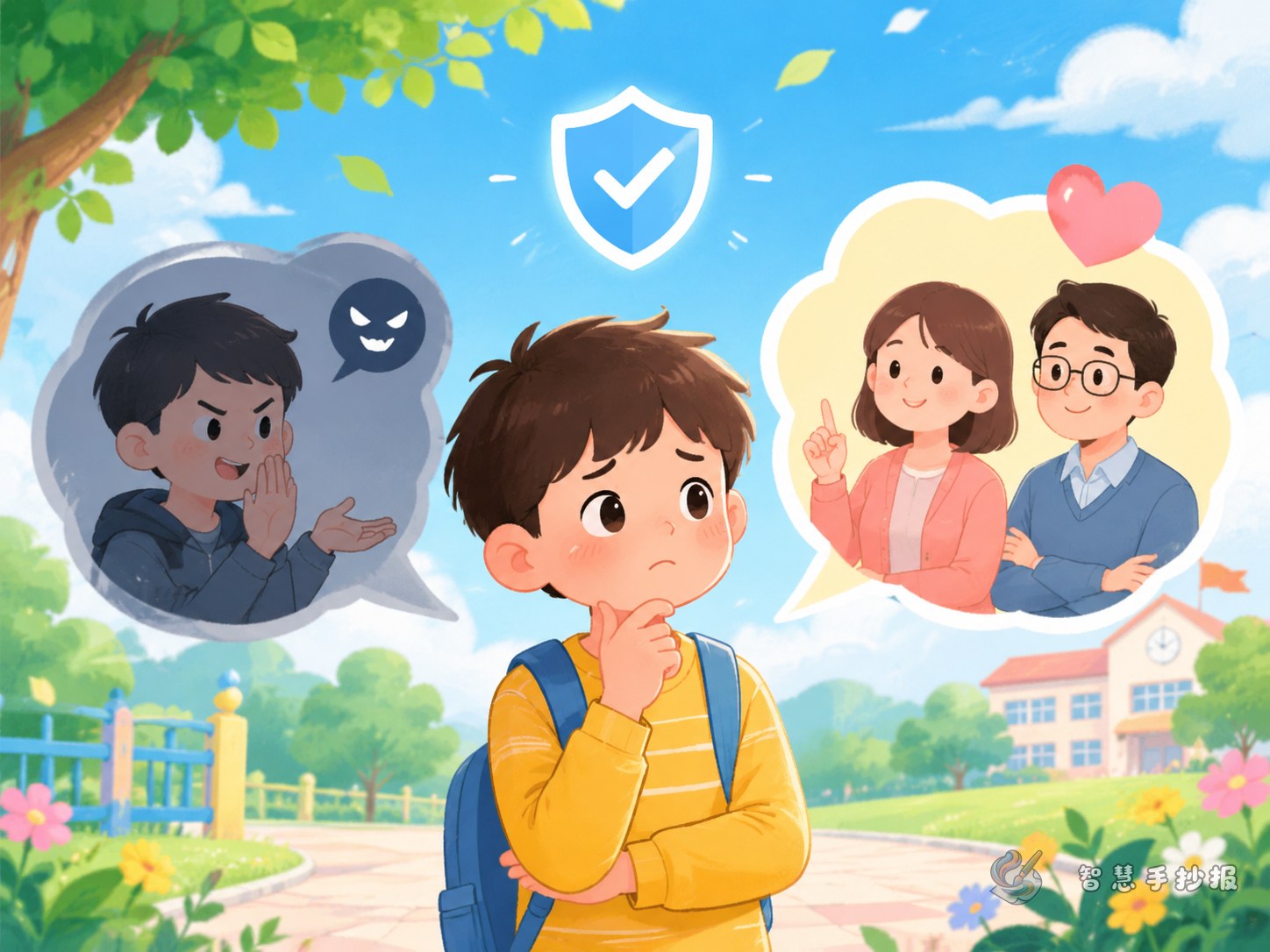 有人说&ldquo;别告诉老师和家长&rdquo;怎么办手抄报 - 智慧手抄报专题封面图