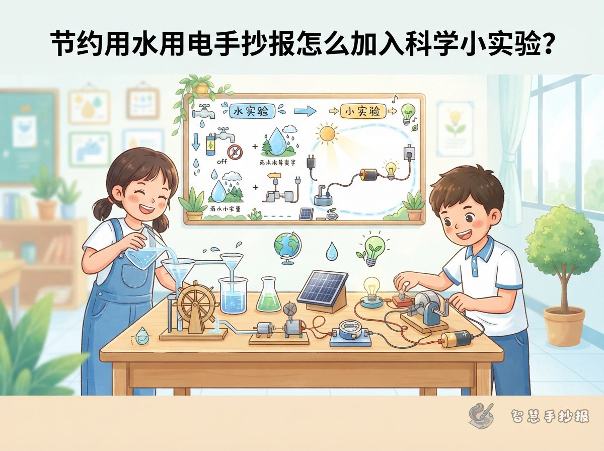 How Can You Add Simple Science Activities to a Water and Electricity Saving Poster? - Poster topic cover image