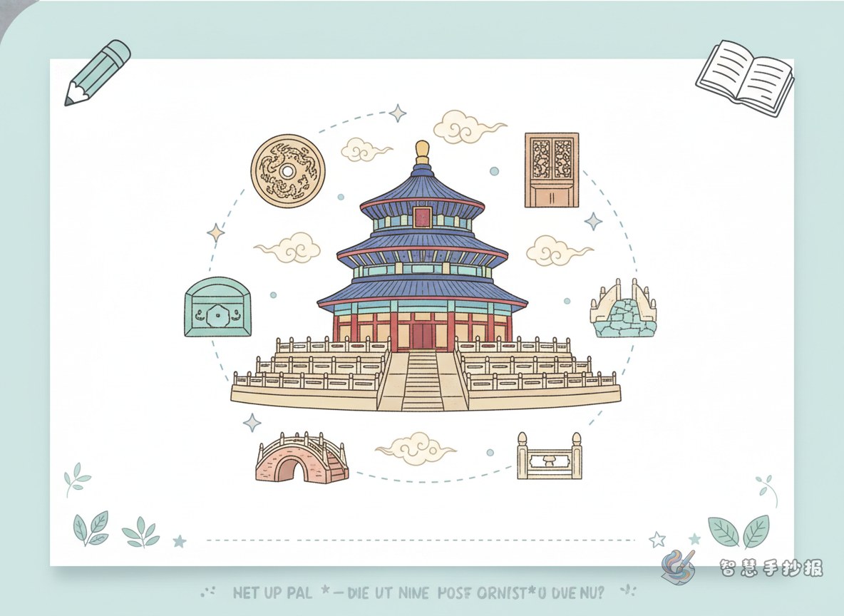 天坛手抄报可以写哪些传统建筑文化内容 - 智慧手抄报专题封面图