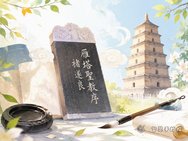 How to Make a Neat and Elegant Handwritten Newspaper About Chu Suiliang&rsquo;s Preface to the Sacred Teaching at the Wild Goose Pagoda - Related topic thumbnail