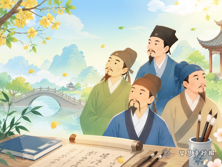 How to Make a Handwritten Newspaper About the Four Great Masters of Yuanqu - Related topic thumbnail