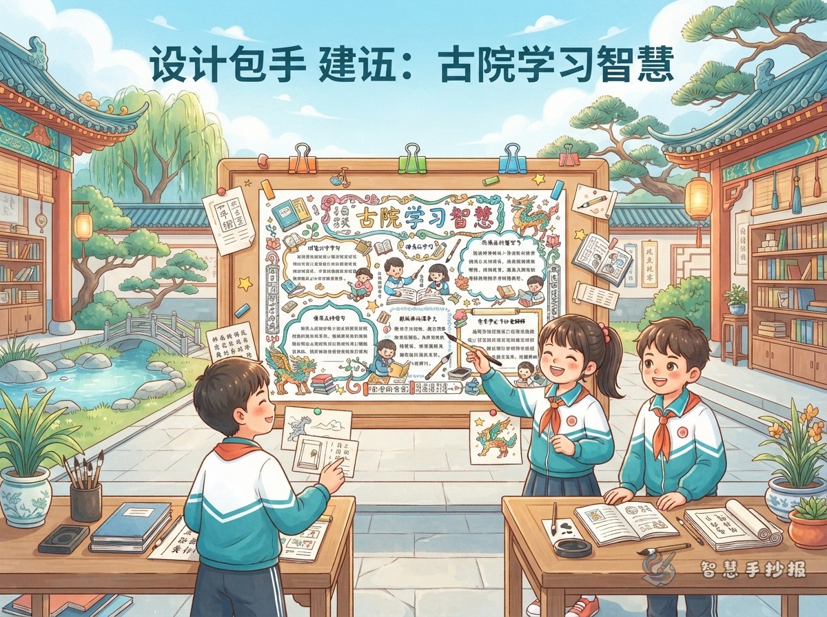 How to Design a Handwritten Newspaper on Ancient Academy Wisdom - Poster topic cover image