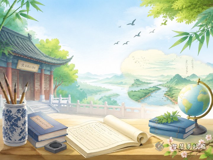 东林书院手抄报如何表现读书与关心天下 - 中国古代书院与求学精神手抄报系列作品预览