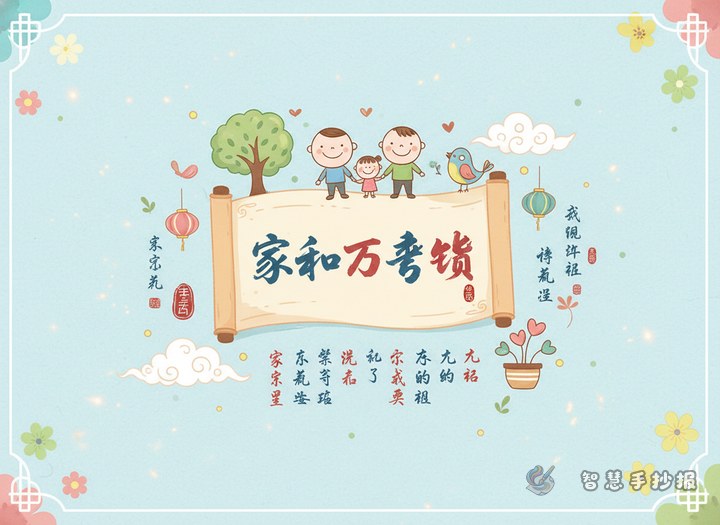 &ldquo;家和万事兴&rdquo;家风家训手抄报怎么设计更温暖？ - Related topic thumbnail