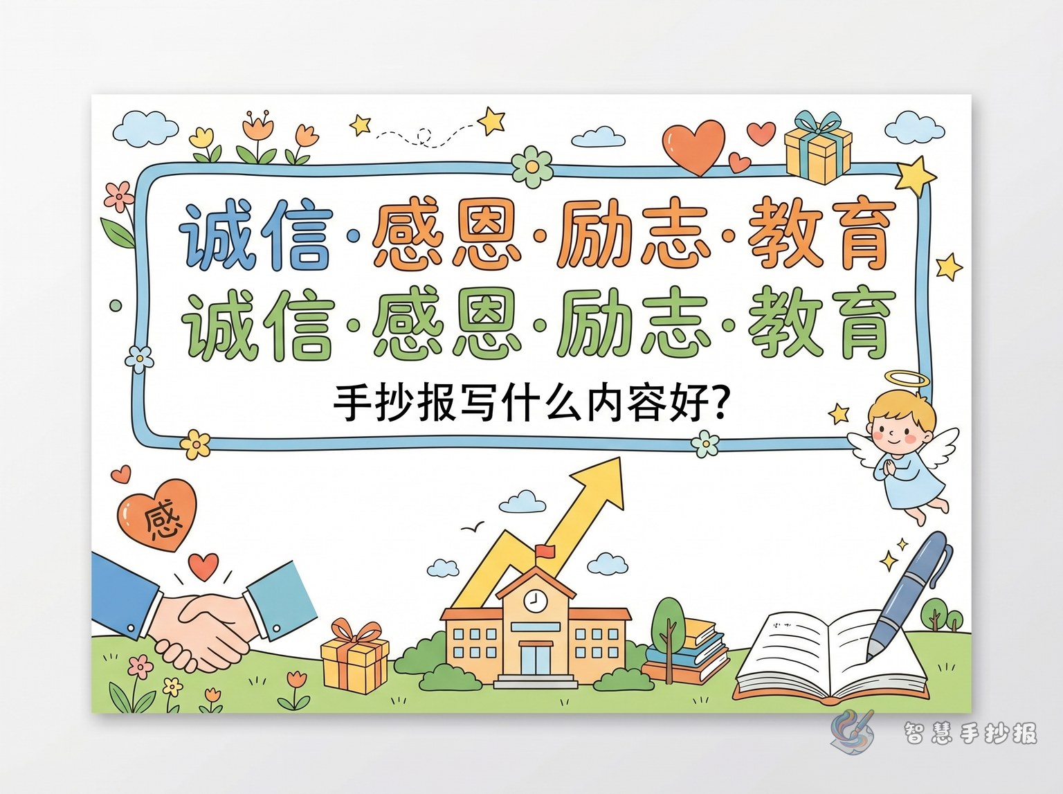 What Should I Write in an Integrity Gratitude Motivation Handwritten Newspaper? - Poster topic cover image