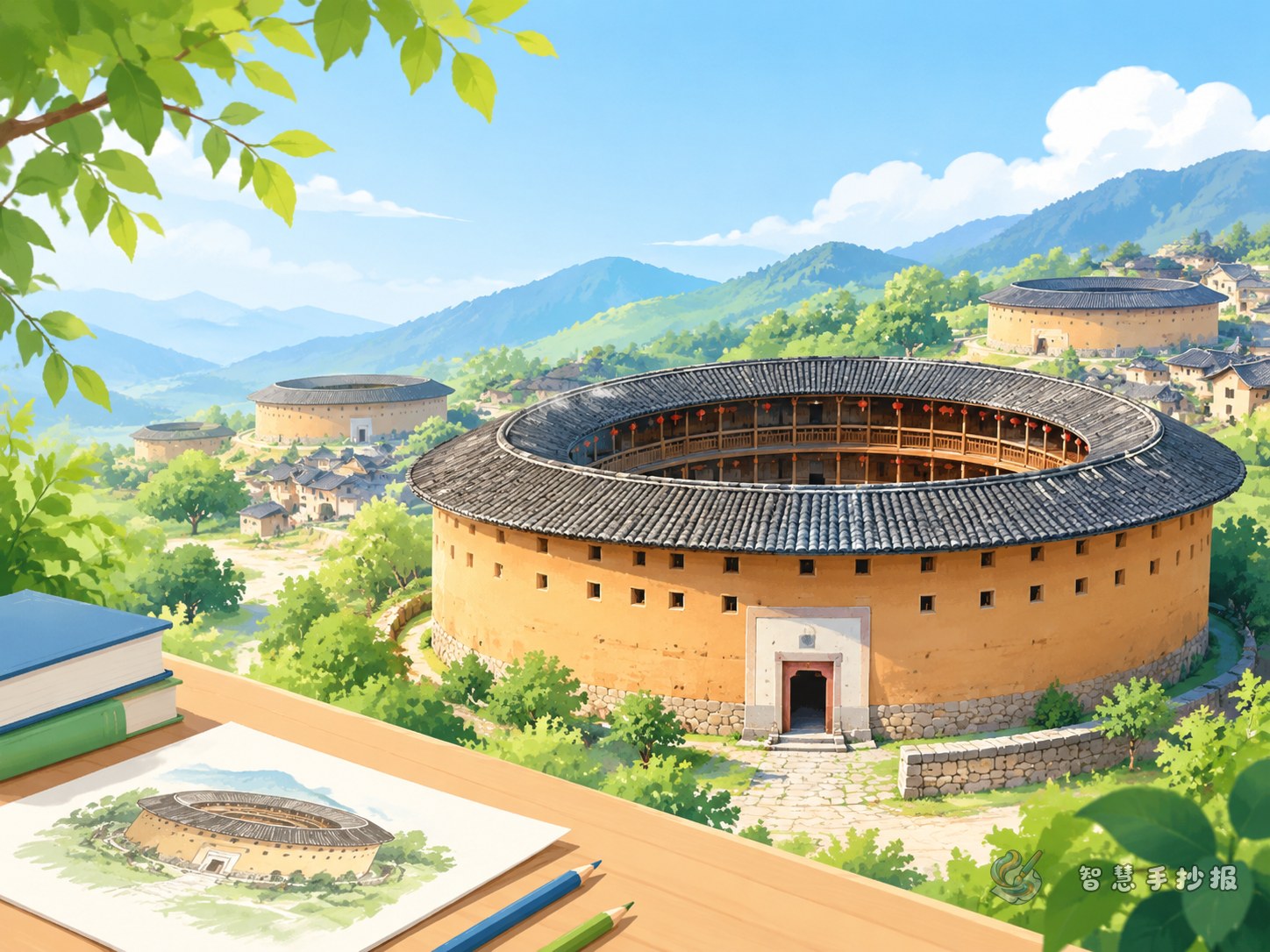 How Can a Fujian Tulou Poster Show the Wisdom of Enclosed Homes? - Poster topic cover image