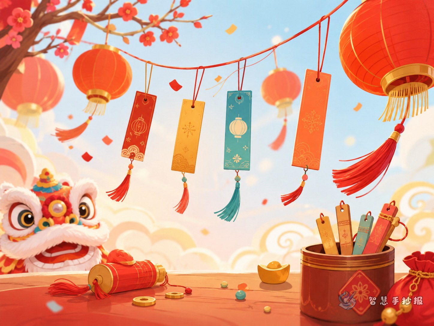 春节灯谜手抄报可以分成哪些栏目来写 - 智慧手抄报专题封面图