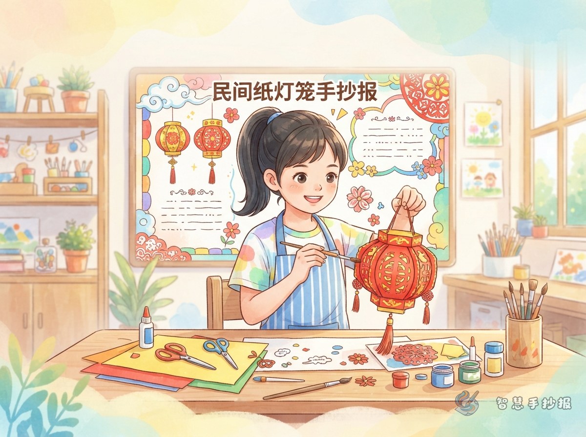 How to Design the Content and Layout of a Folk Paper Lantern Poster - Poster topic cover image