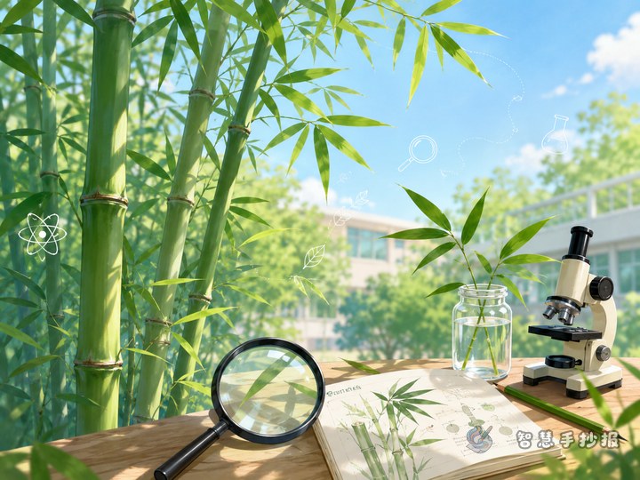 校园里的竹子观察手抄报怎么设计更有科学感？ - 相关内容封面