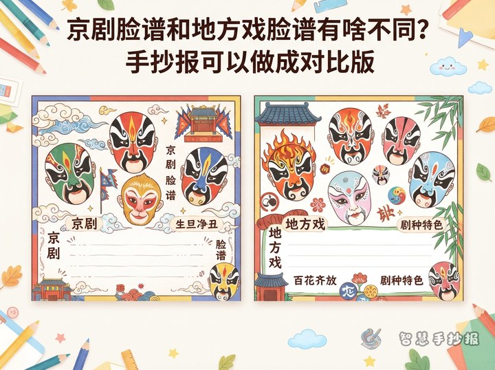 How Are Peking Opera Masks Different from Local Opera Masks? A Handwritten Newspaper Idea - Related topic thumbnail
