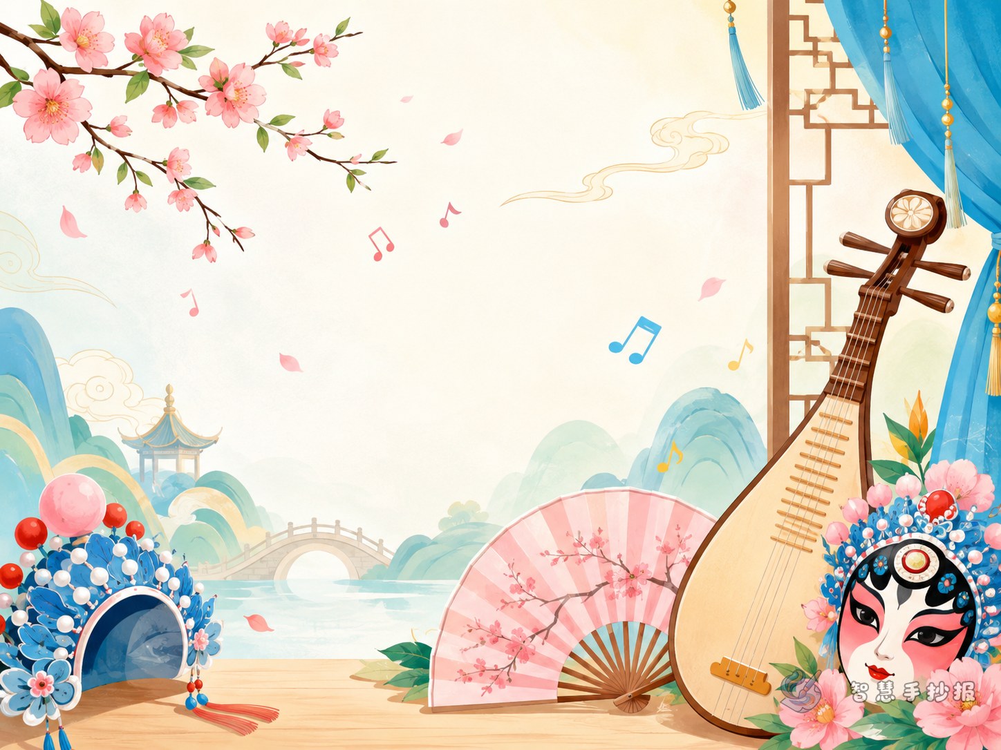 What should a Huangmei Opera handwritten newspaper include for primary school students? - Poster topic cover image