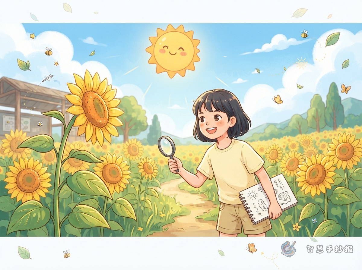 向日葵为什么朝着太阳转手抄报怎么写 - 智慧手抄报专题封面图