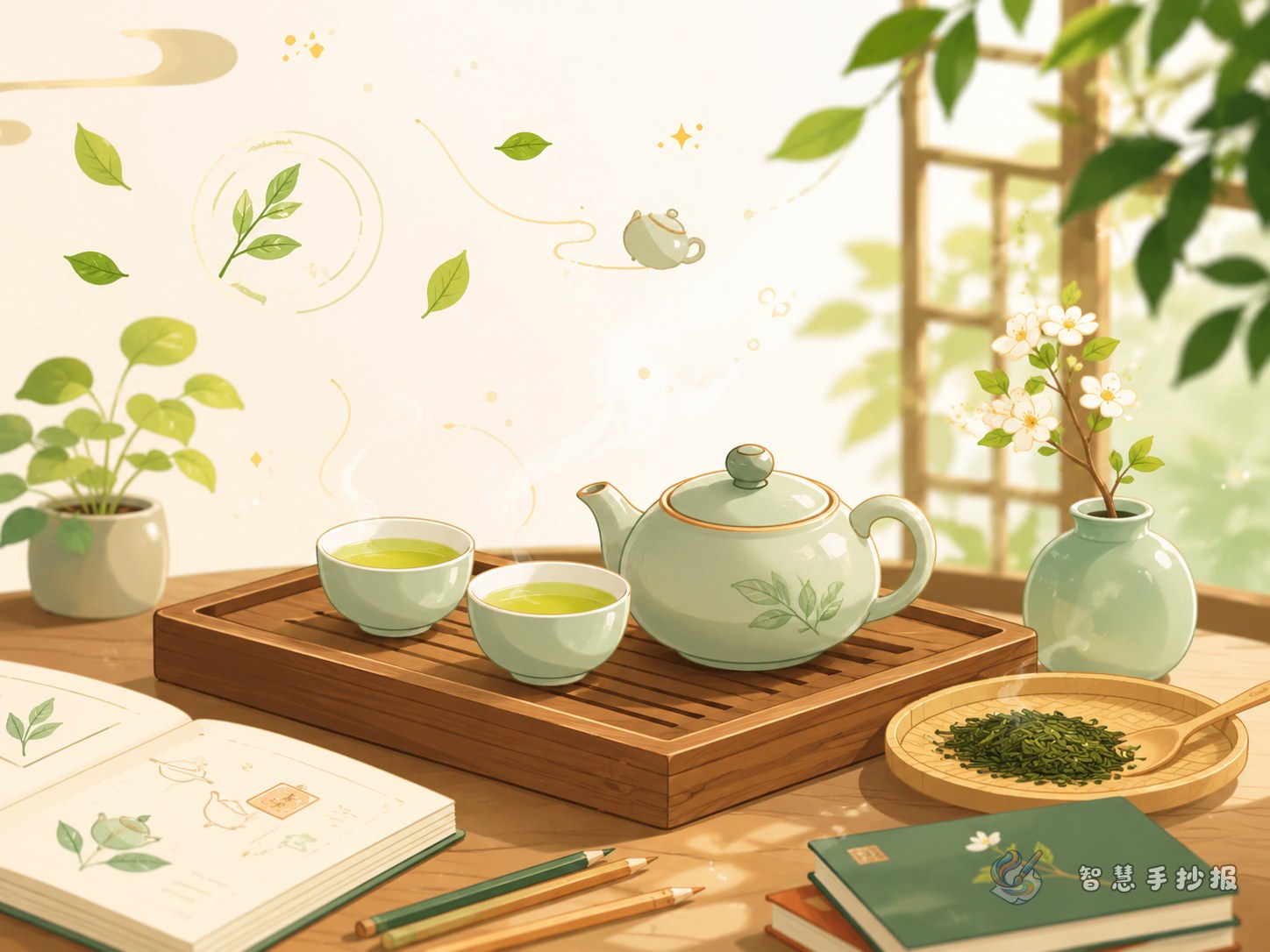 家里来客人怎样敬茶？适合手抄报的茶礼内容有哪些 - 智慧手抄报专题封面图