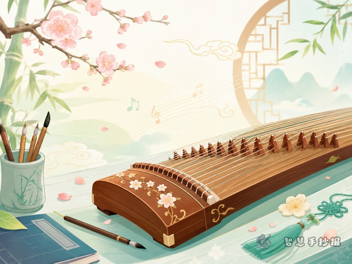 How can a guzheng handwritten newspaper look more graceful and classical? - Related topic thumbnail