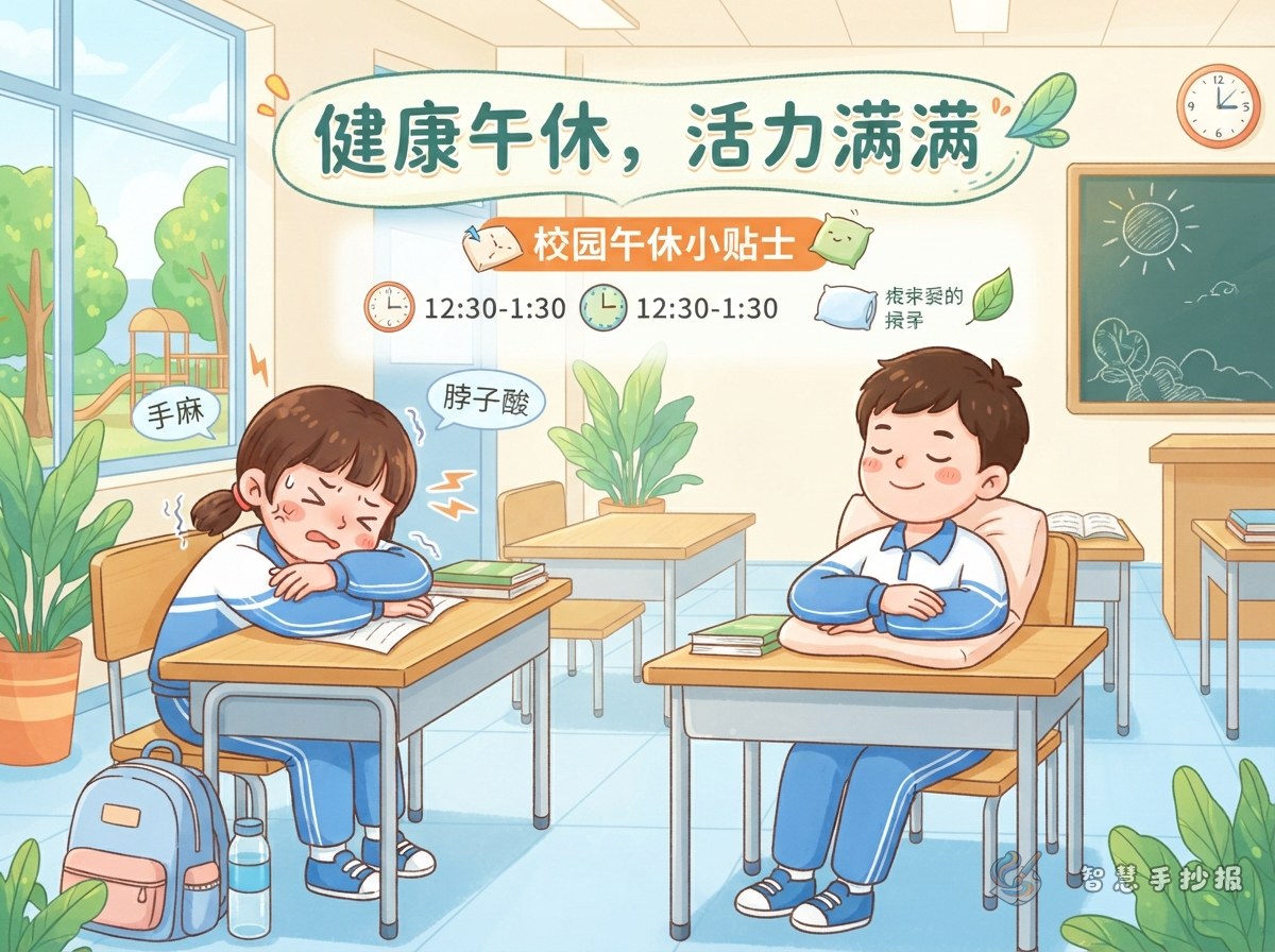 Numb Hands and a Stiff Neck After a Desk Nap? Make a School Nap Posture Poster - Poster topic cover image