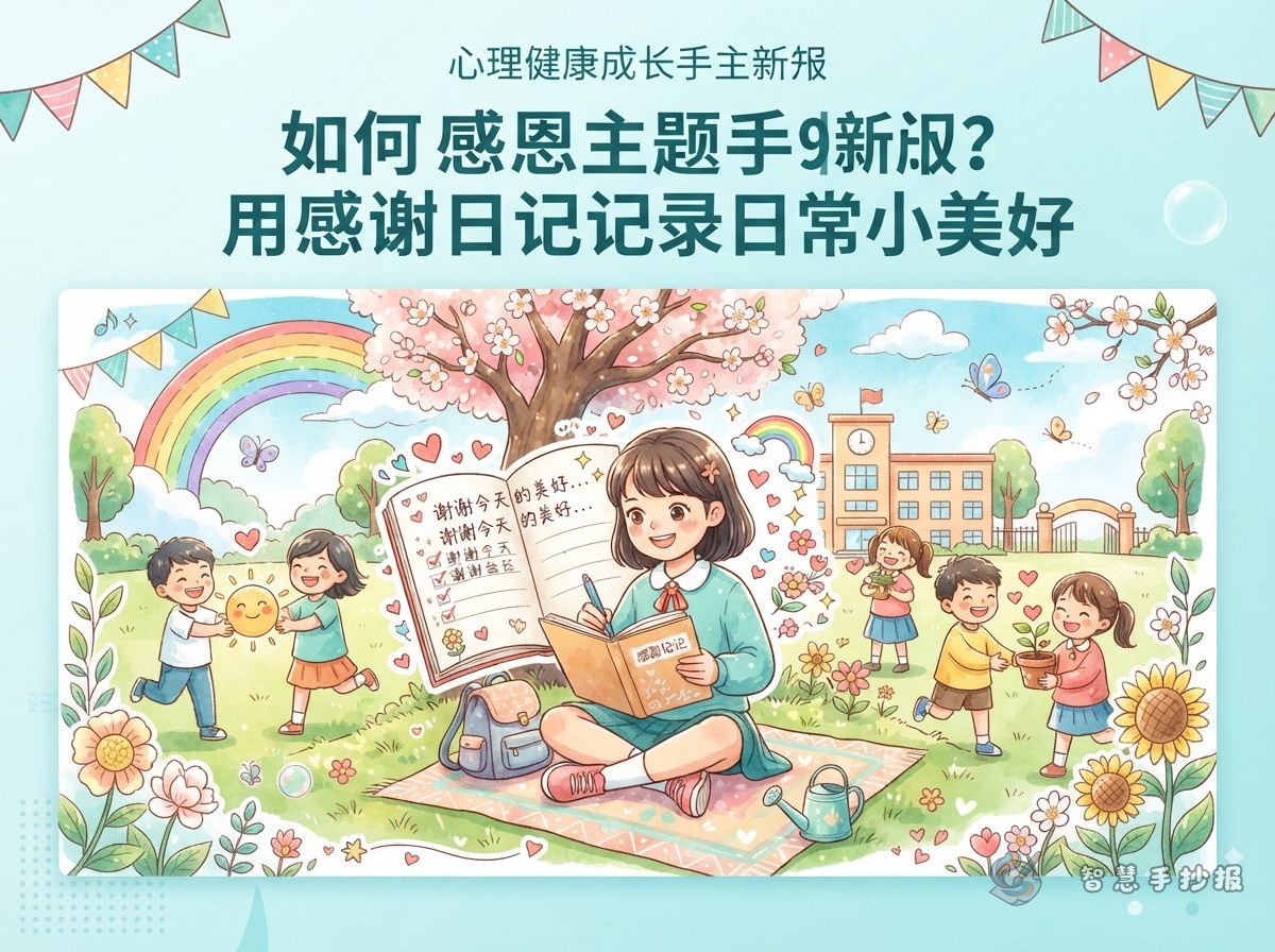 How to Make a Gratitude Handwritten Newspaper About Everyday Good Things - Poster topic cover image