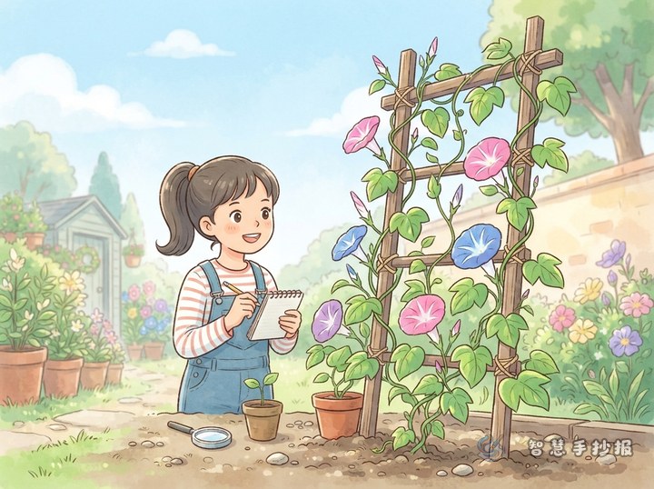 How to Make a Morning Glory Vine Observation Poster - Poster line art preview