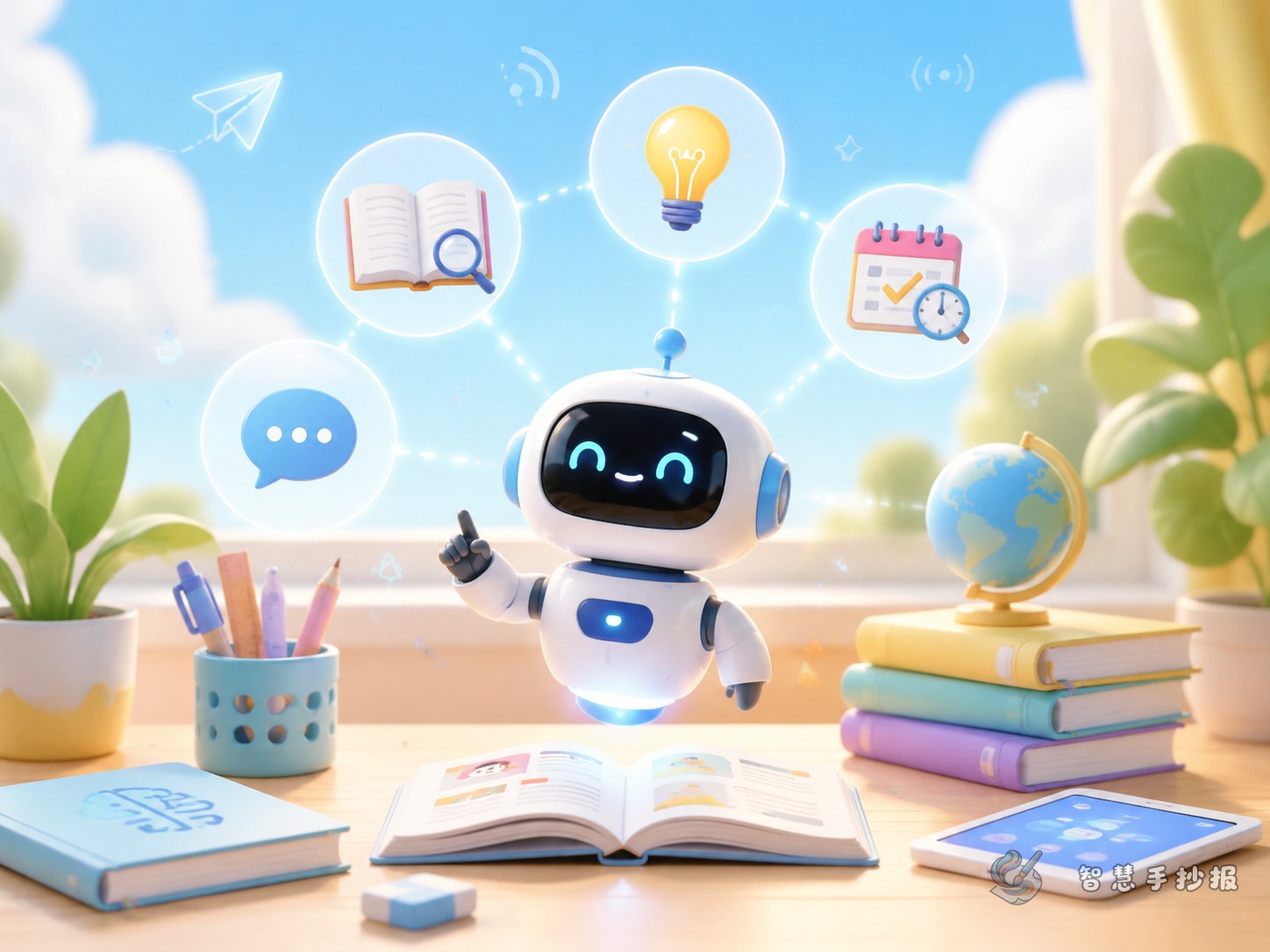 小学生可以怎么做&ldquo;我身边的智能助手&rdquo;手抄报 - 智慧手抄报专题封面图