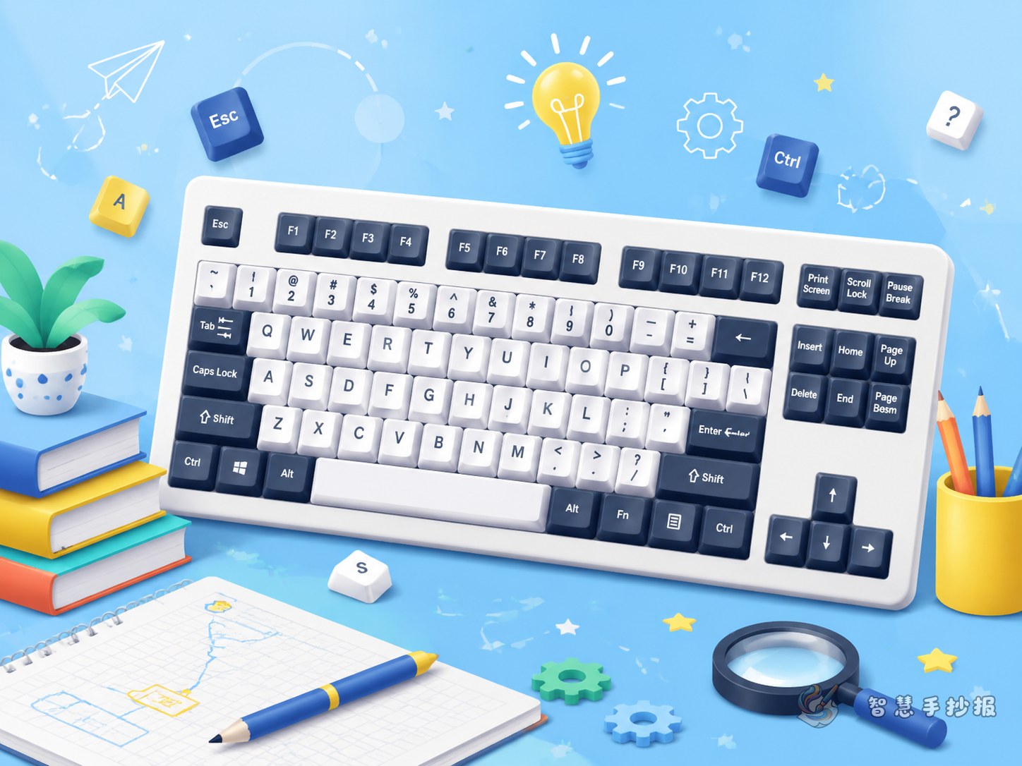 What Do Keyboard Keys Do? Handwritten Newspaper Ideas and Materials - Poster topic cover image