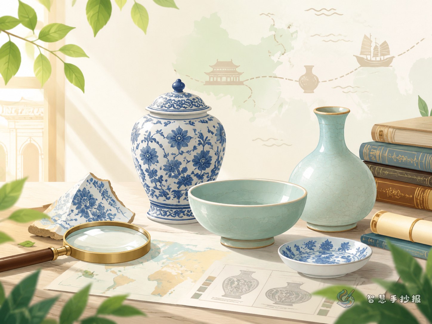What angles work best for an ancient porcelain handwritten newspaper? - Poster topic cover image