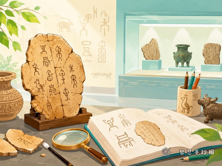 How to Make an Oracle Bone Script Poster with Both Museum Study Notes and Cultural Relic Knowledge - Related topic thumbnail