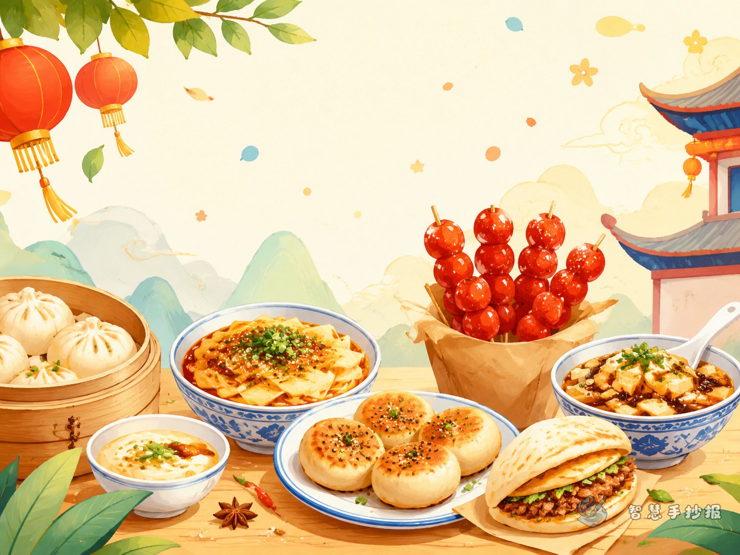 What to Write in a Handcopy Poster About Famous Traditional Chinese Snacks - Poster topic cover image