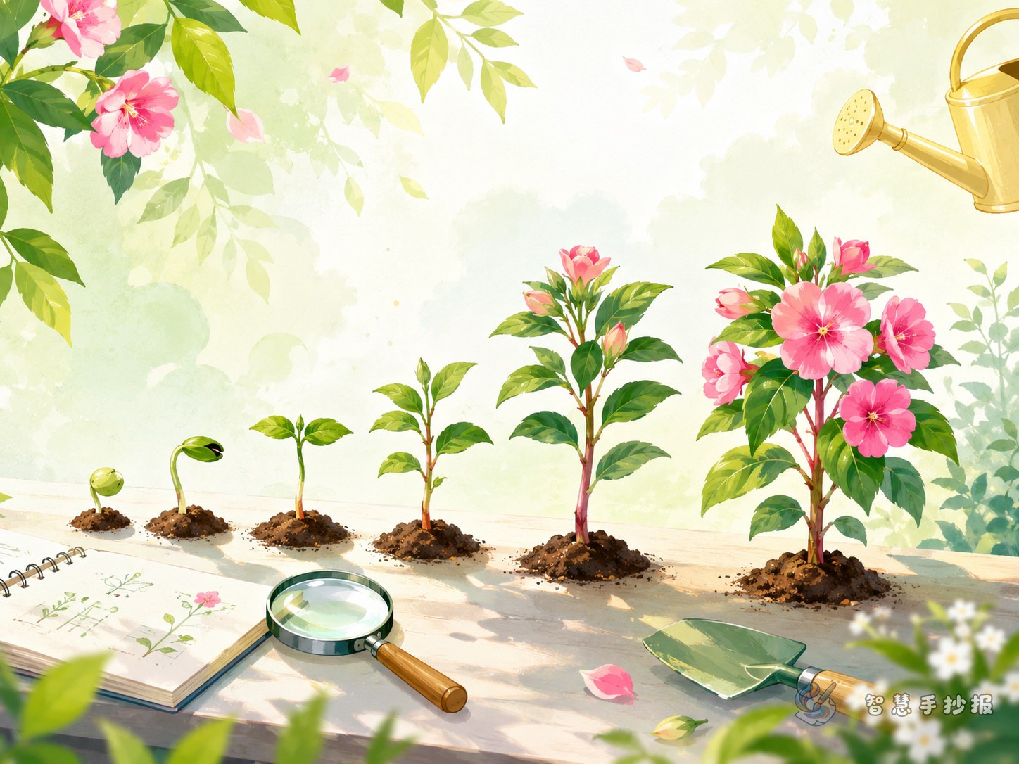 凤仙花种植观察手抄报要写哪些生长变化 - 智慧手抄报专题封面图