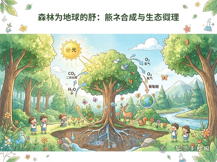 Why Is the Forest Called the Lungs of the Earth? A Photosynthesis and Ecological Cycle Poster - Related topic thumbnail