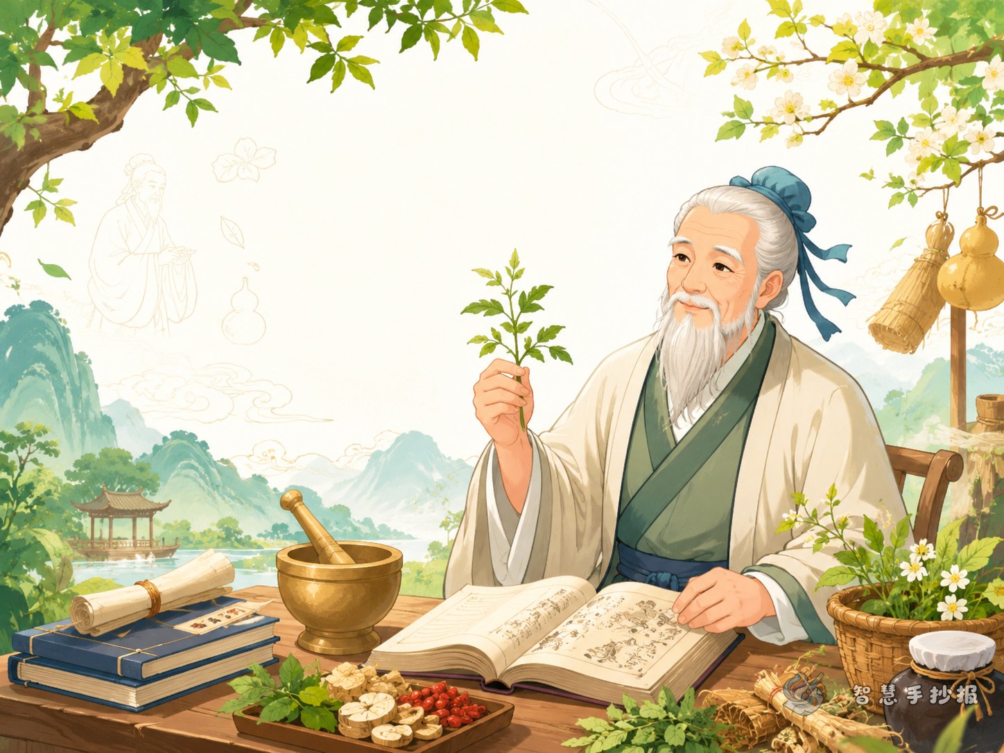 华佗手抄报怎么做才清楚又有故事感 - 智慧手抄报专题封面图