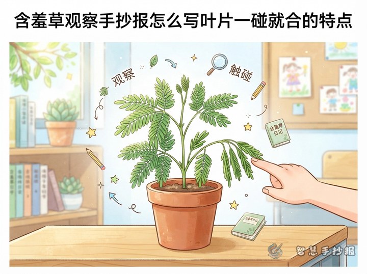 How to Make a Mimosa Observation Handwritten Newspaper: Leaf Movement Ideas - Preview of Plant Growth and Gardening Observation Handwritten Newspaper series