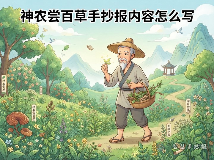 神农尝百草手抄报内容怎么写 - 相关内容封面