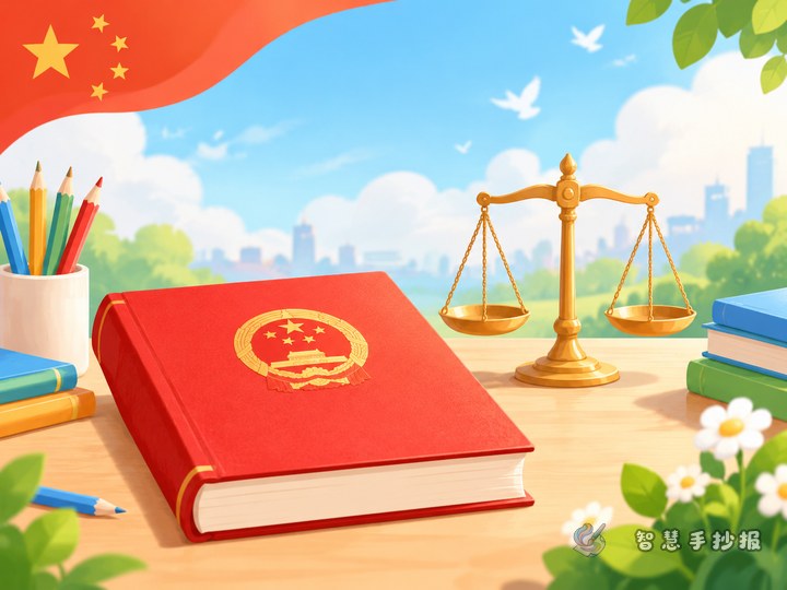 低年级国家宪法日手抄报怎么做简单又清楚 - 相关内容封面