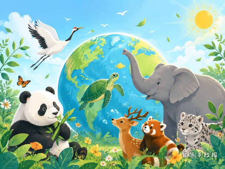 How to make a handwritten newspaper about protecting endangered animals - Sketch Topic Cover